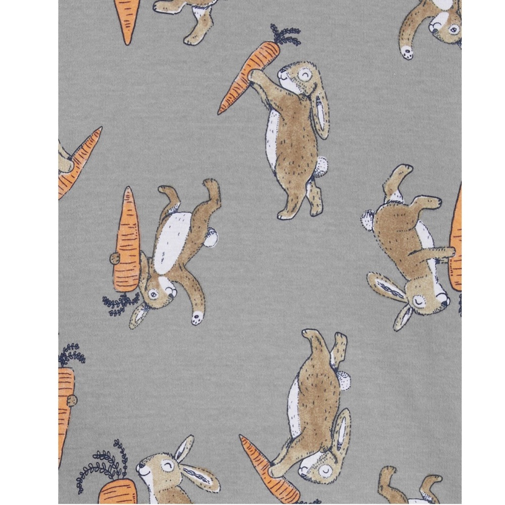 Carter’s Bunny Rabbit Carrot Easter Spring Shirt and Pants Pajamas - Picture 2 of 2